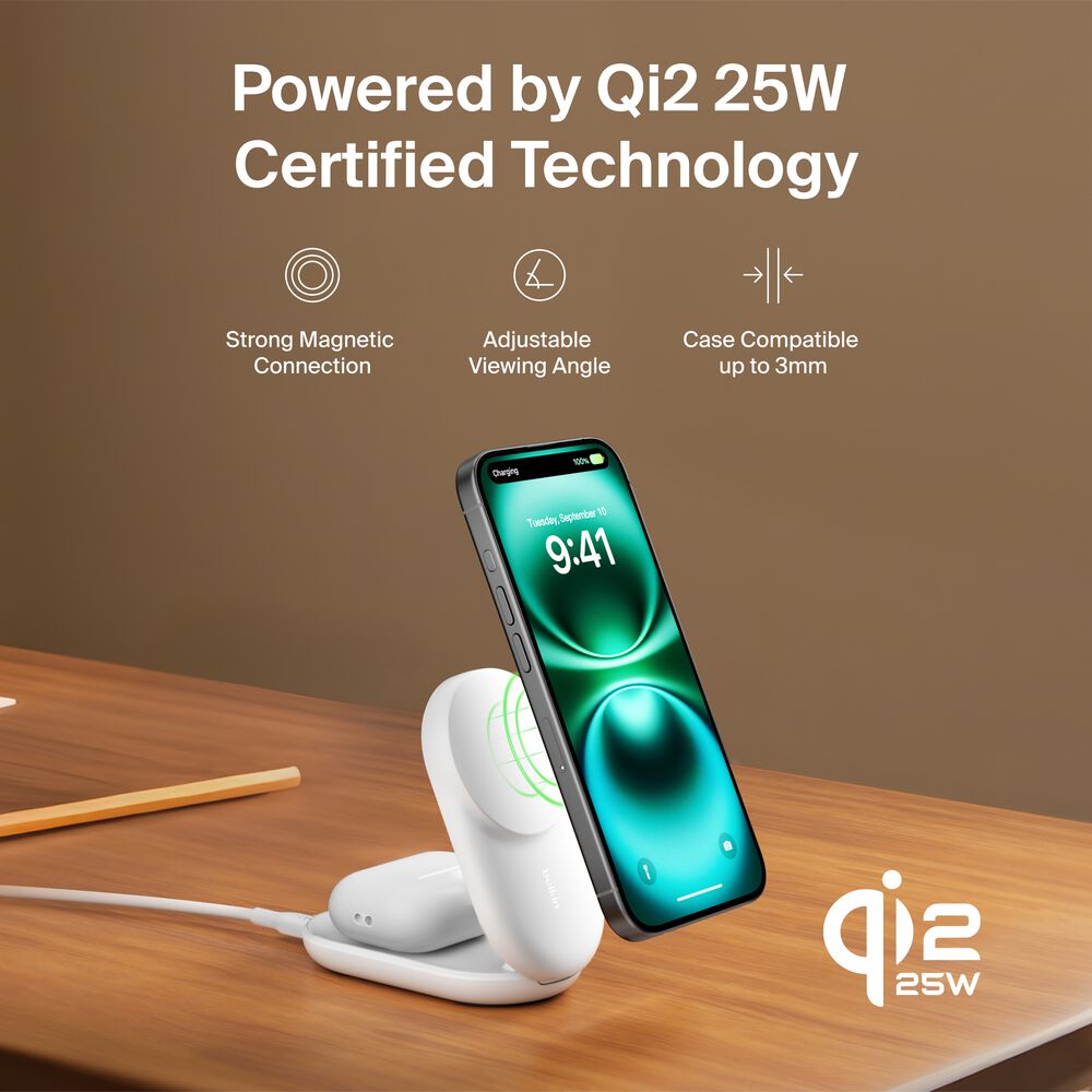 2-in-1 Foldable Magnetic Charger with Qi2 25W, , hi-res