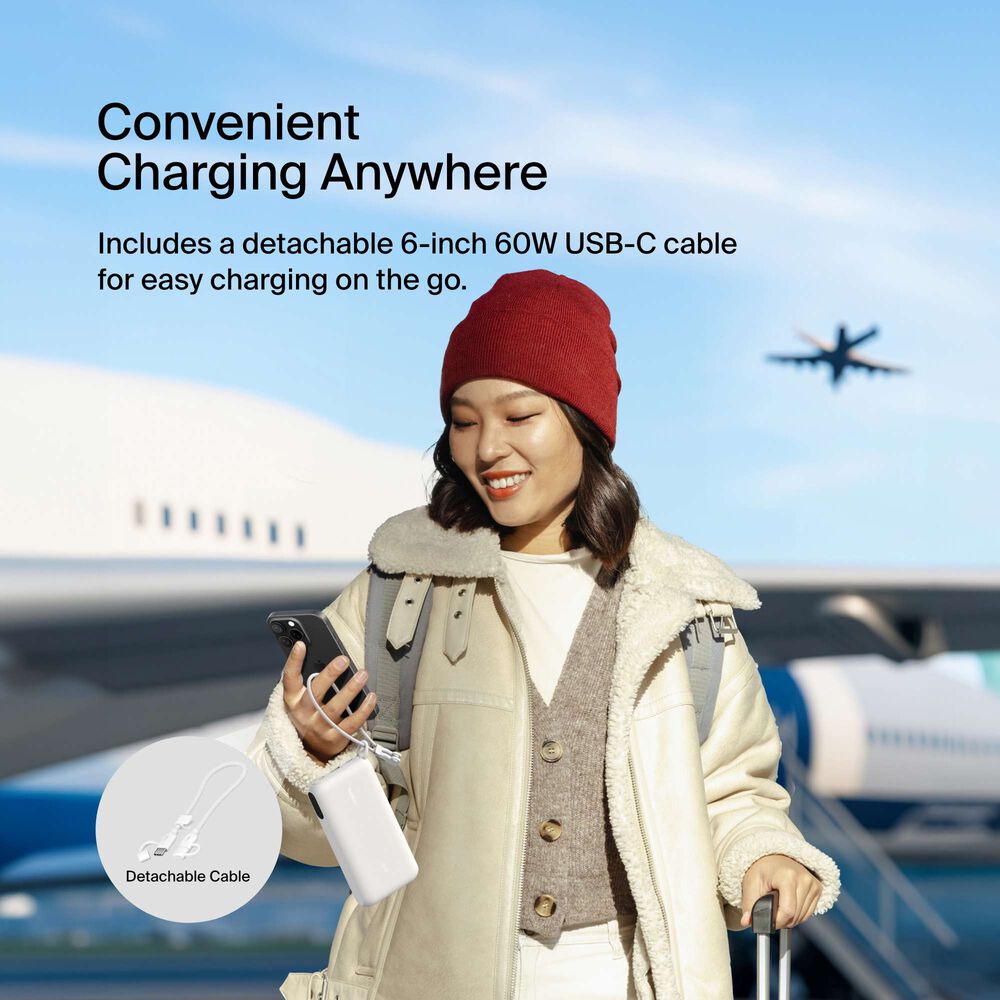 Power Bank 20K with Display, White, hi-res