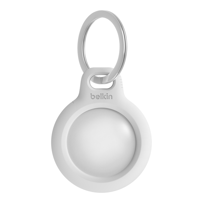 Secure Holder with Key Ring for AirTag, White, hi-res