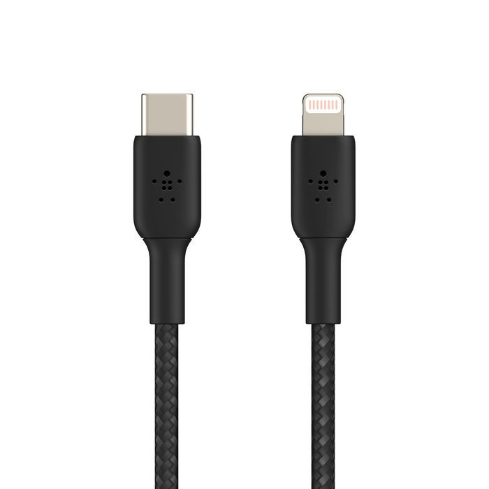 Câble à gaine tressée USB-C vers Lightning BOOST↑CHARGE™ (1 m, noir), Noir, hi-res