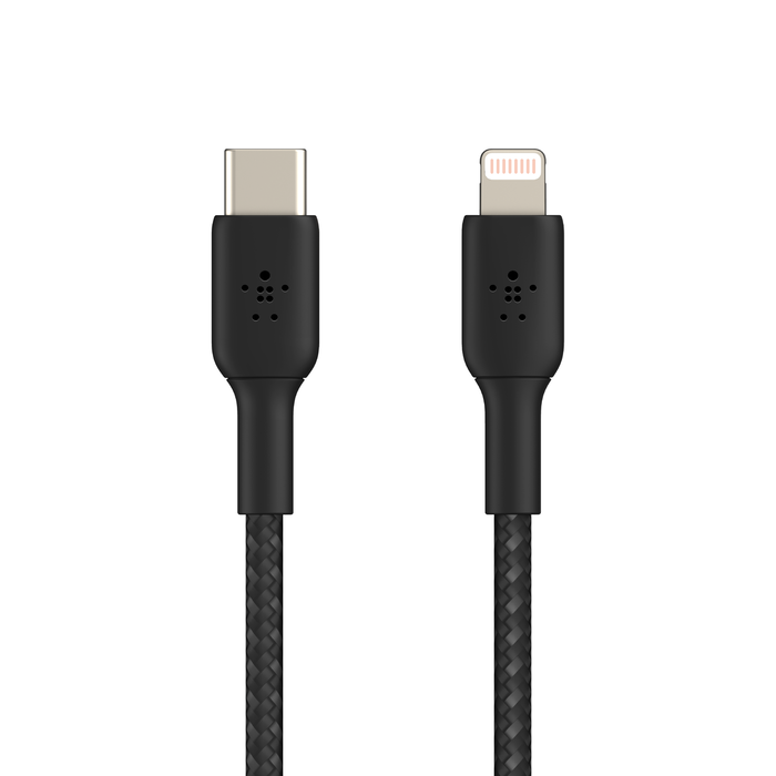 BELKIN Câble USB-C vers Lightning Tréssé 1m Noir