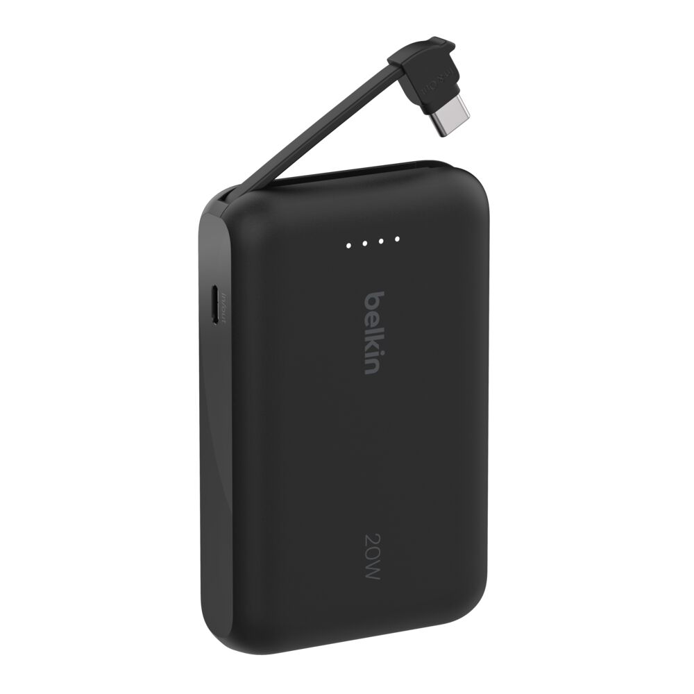 Portable Power Bank with Integrated Cable 10K and 20K Belkin IN
