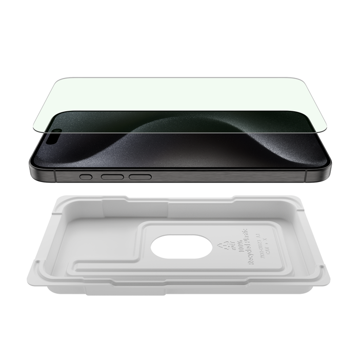 ScreenForce UltraGlass 2 ブルーライト フィルター スクリーン プロテクター iPhone 15 用 Belkin