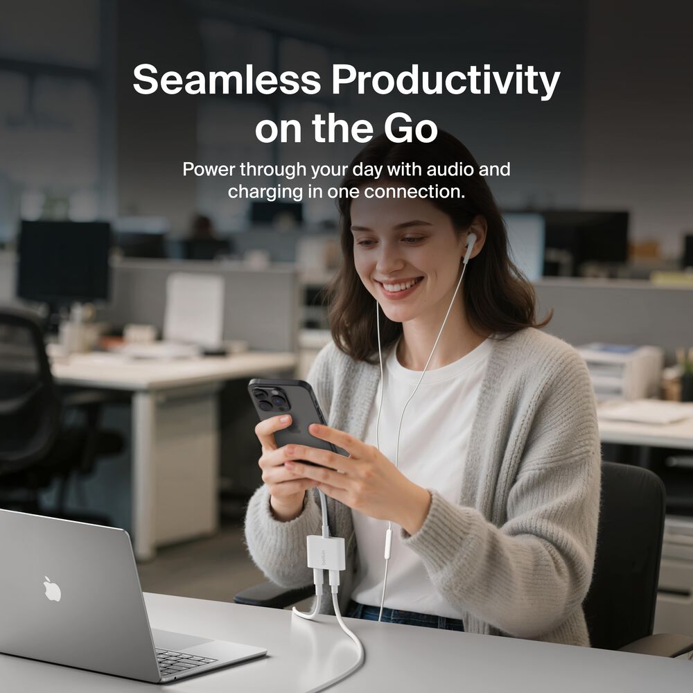 3.5 mm Audio + Charge RockStar, White, hi-res