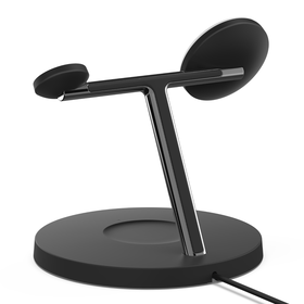 Station de recharge 3-en-1 avec MagSafe (15 W), Noir, hi-res