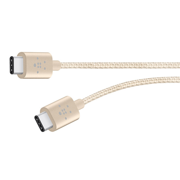 MIXIT↑™ 金屬色 USB-C™ 轉 USB-C 線纜（USB Type C™）, Gold, hi-res