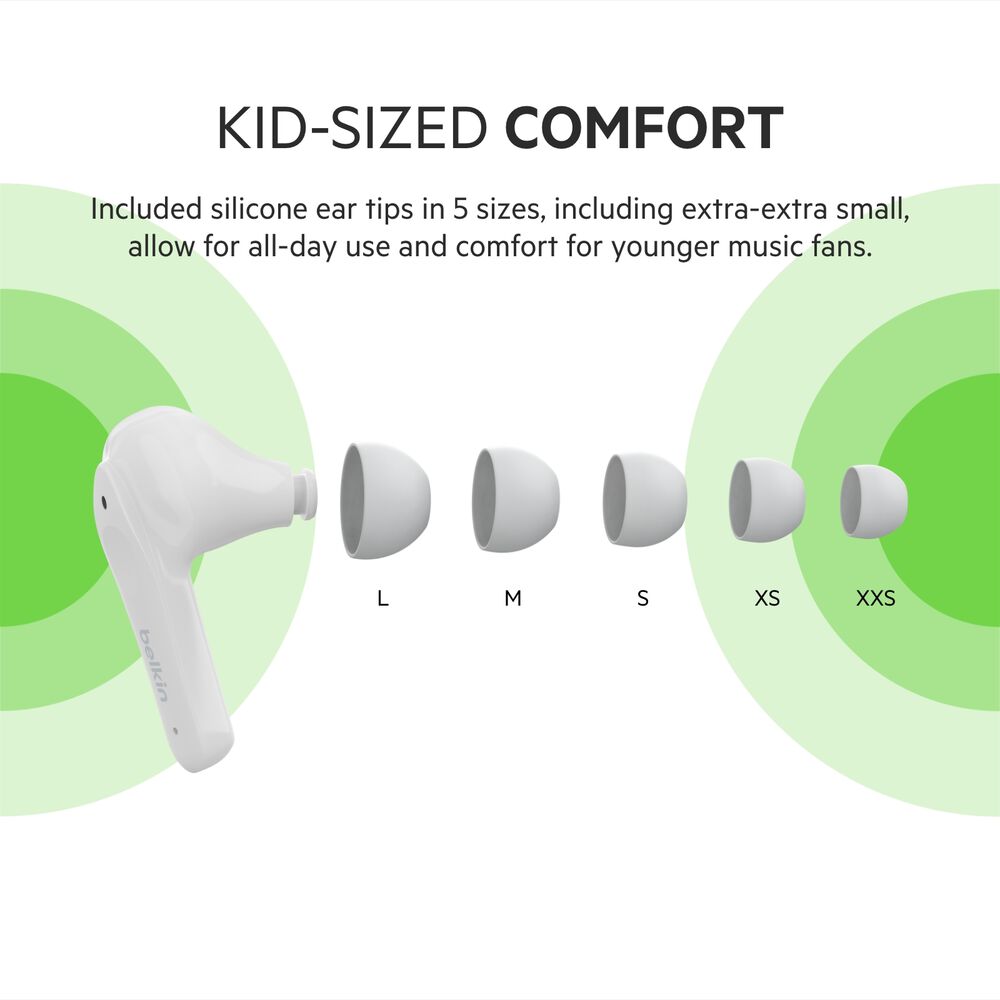 Wireless Earbuds for Kids, White, hi-res