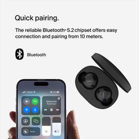 True Wireless Earbuds, Black, hi-res
