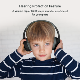Wireless On-Ear Headphones for Kids, Black, hi-res
