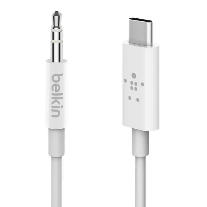 USB-C™ 커넥터 포함 RockStar™ 3.5mm 오디오 케이블, White, hi-res