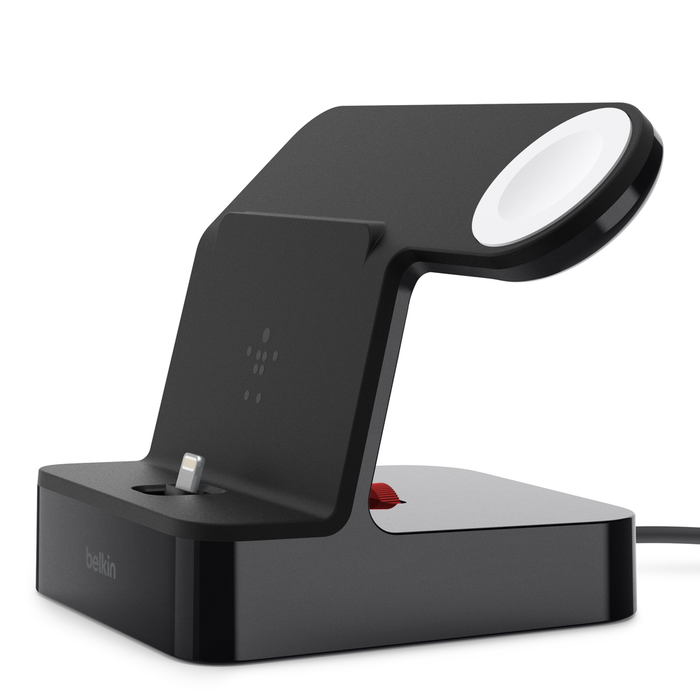 2-in-1 iPhone & Apple Watch Charging Dock, Black, hi-res