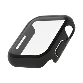 TemperedCurve 2-in-1 Treated Screen Protector + Bumper for Apple Watch Series 9/8/7/6/5/4, Black, hi-res
