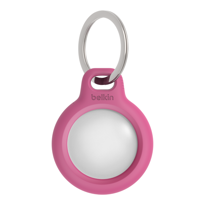 Secure Holder with Key Ring for AirTag, Pink, hi-res