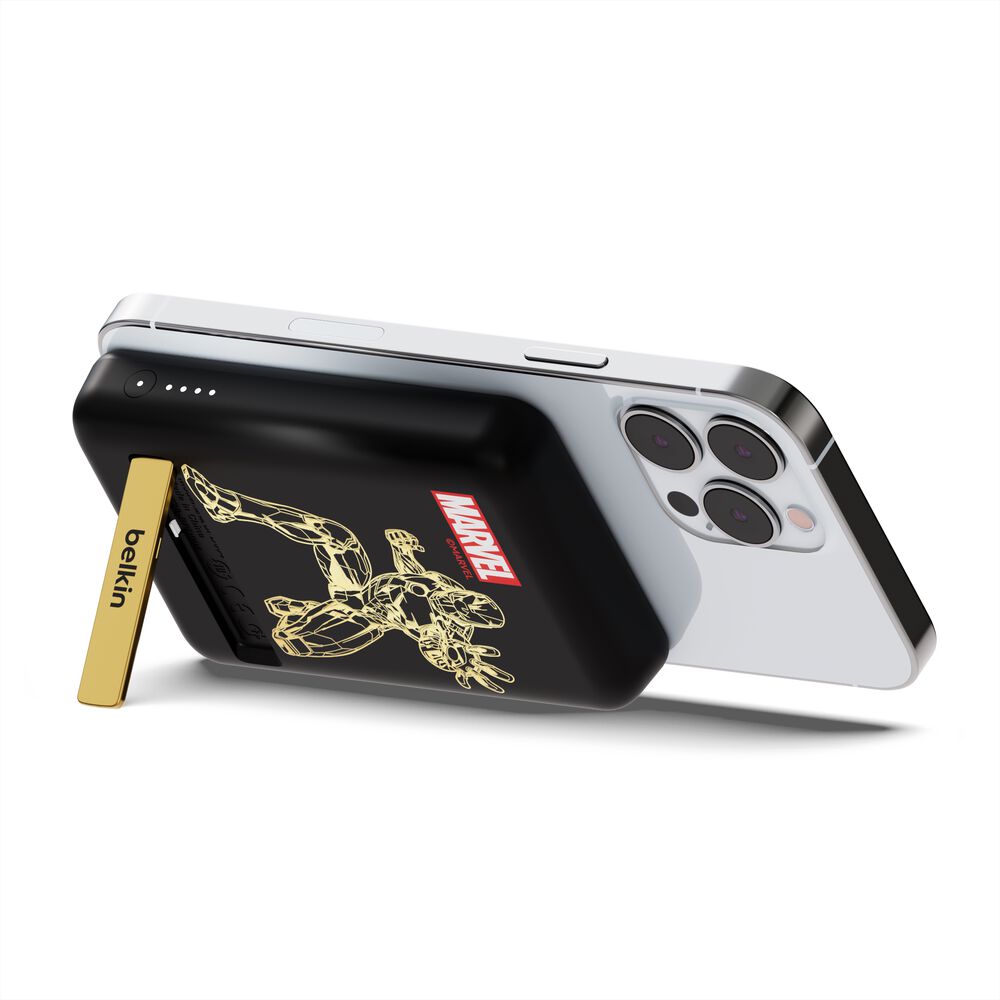 Magnetic Wireless Power Bank 5K + Stand (Marvel Collection), , hi-res