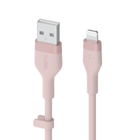 Cable USB-A con conector Lightning, Rosa, hi-res