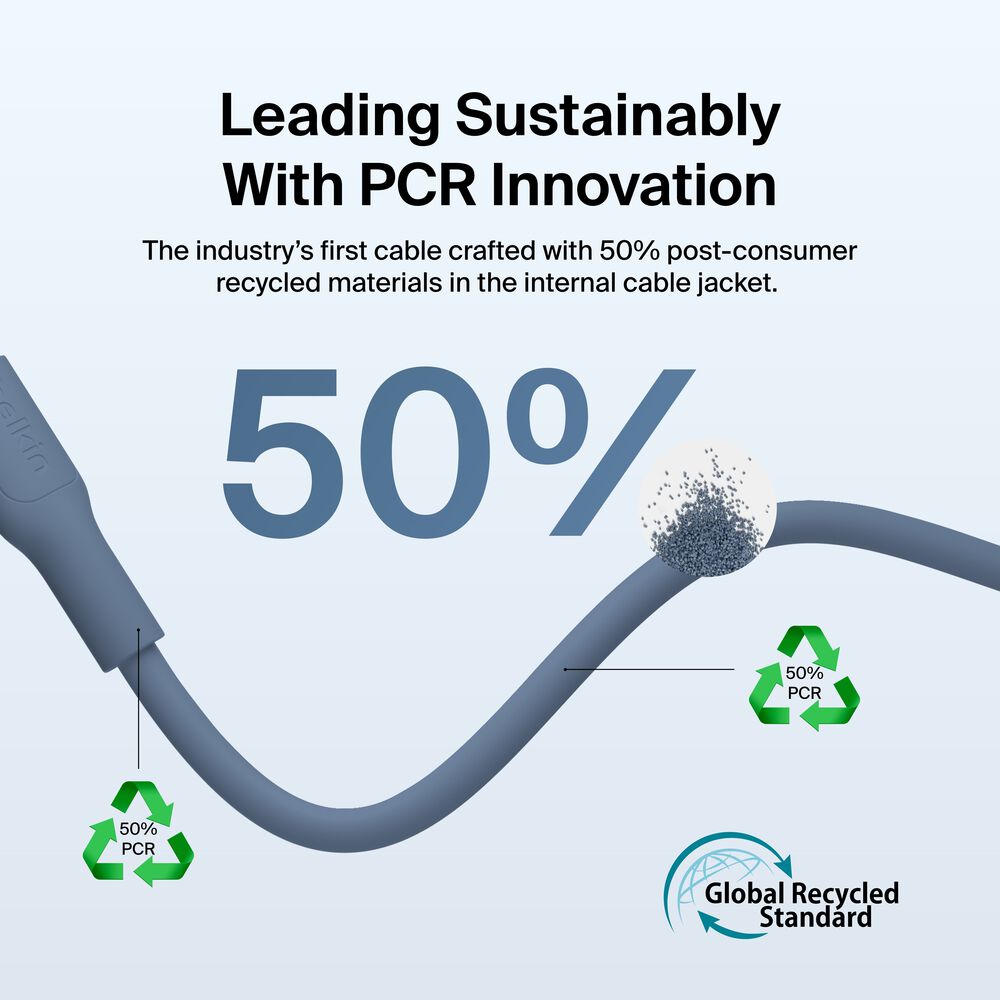 USB-C to USB-C Cable 60W, 3.3ft/1m, Blue, Blue, hi-res