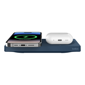 2-in-1 Wireless Charging Pad with Official MagSafe Charging 15W, Blue, hi-res