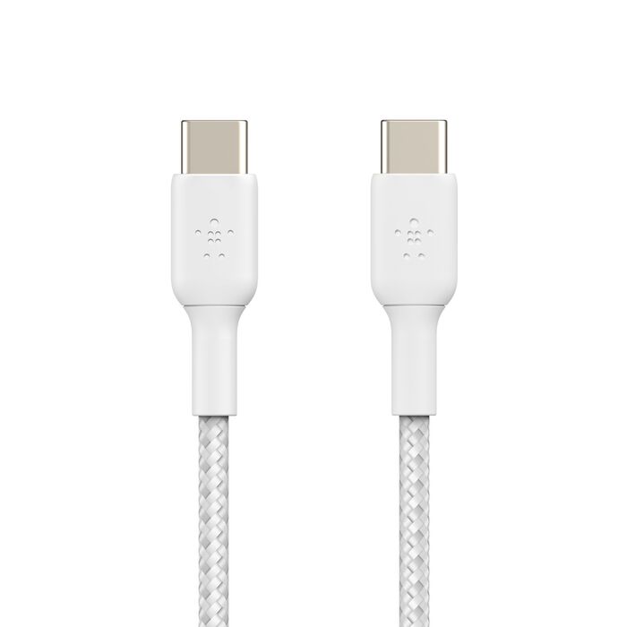 Braided USB-C to USB-C Cable (1m / 3.3ft, White), White, hi-res