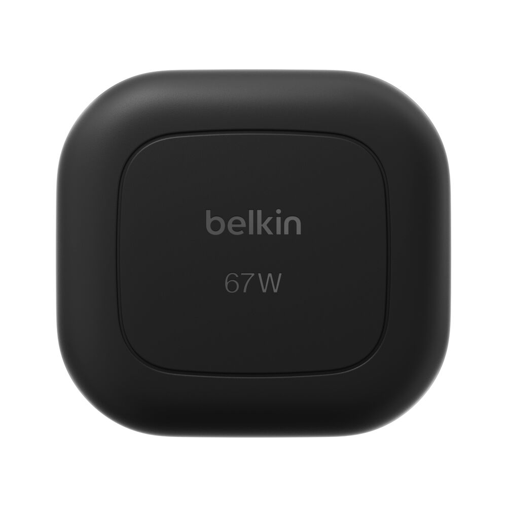 Dual USB-C GaN Wall Charger 67W, Black, hi-res