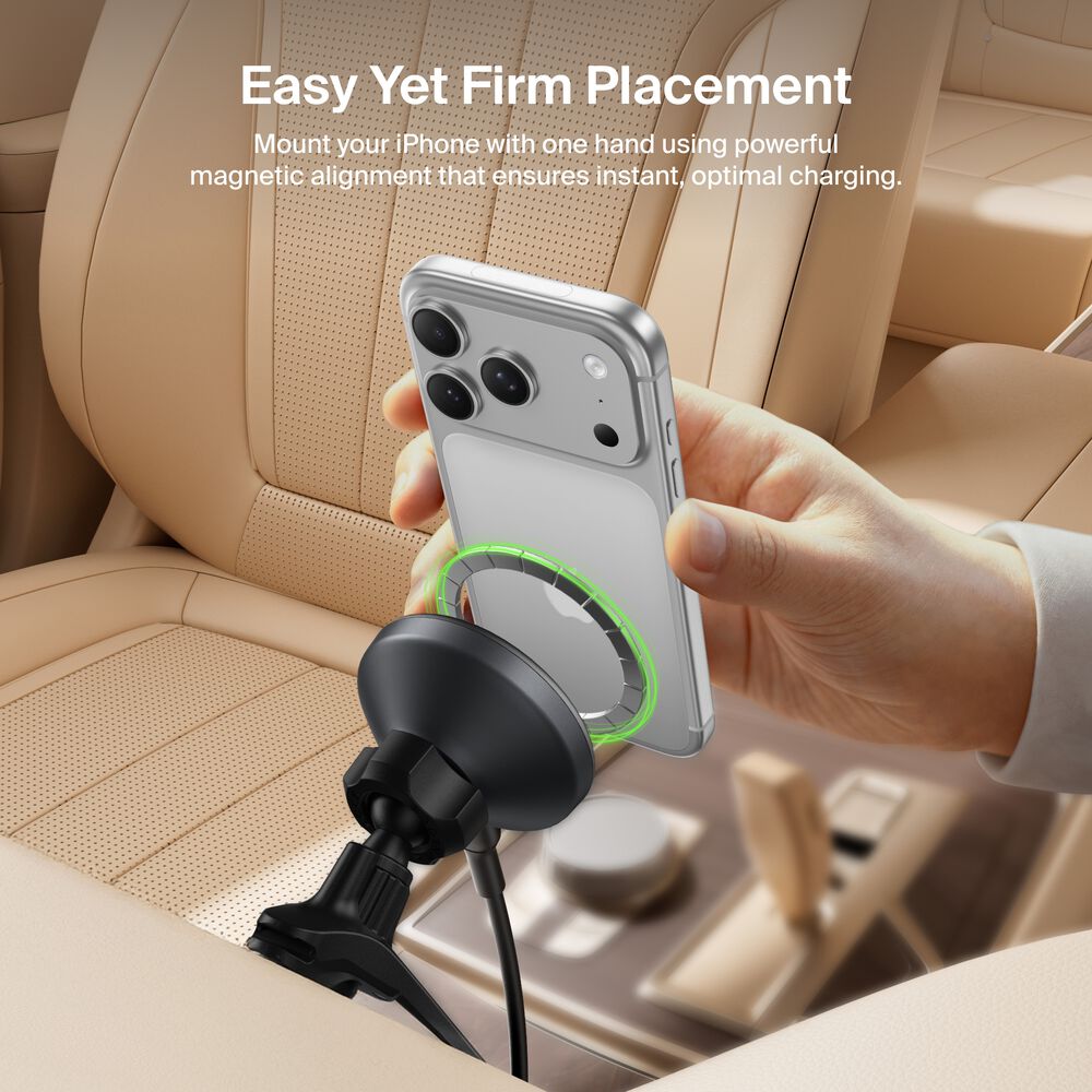 Magnetic Wireless Charging Car Vent Mount, , hi-res