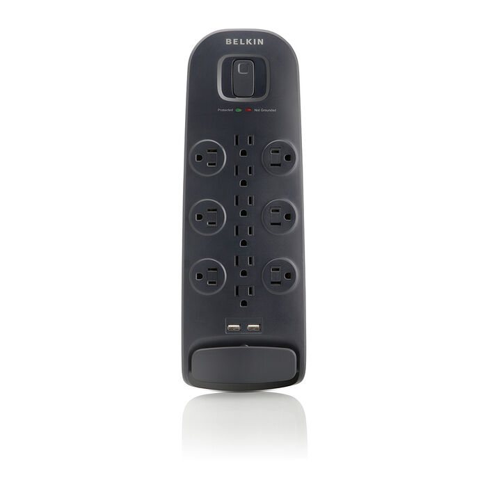 12 Outlet Surge Protector with USB Charging, , hi-res