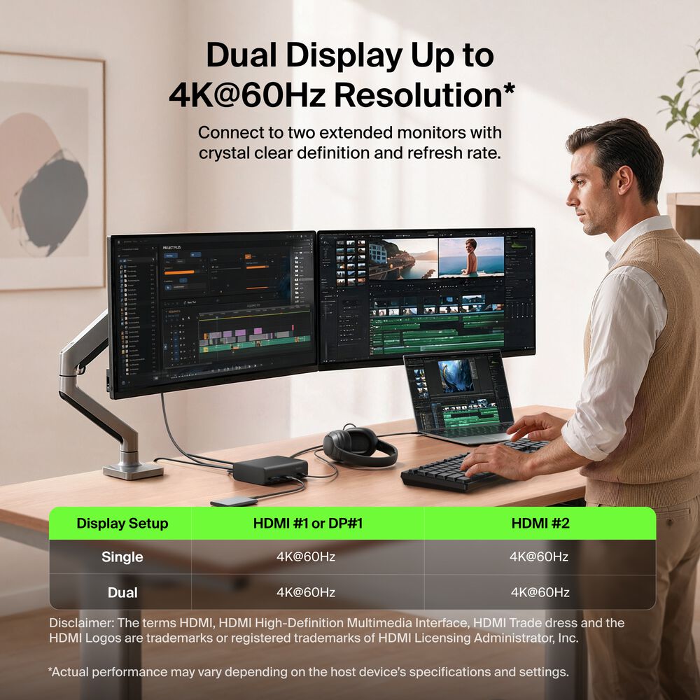 12-Port Dual Display USB-C Dock, , hi-res