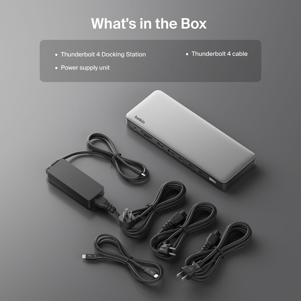 Thunderbolt 4 Dock, Gray, hi-res