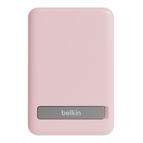 Magnetic Wireless Power Bank 5K + Stand, Blush Pink, hi-res