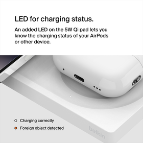 2-in-1 Wireless Charging Pad with Official MagSafe Charging 15W, White, hi-res