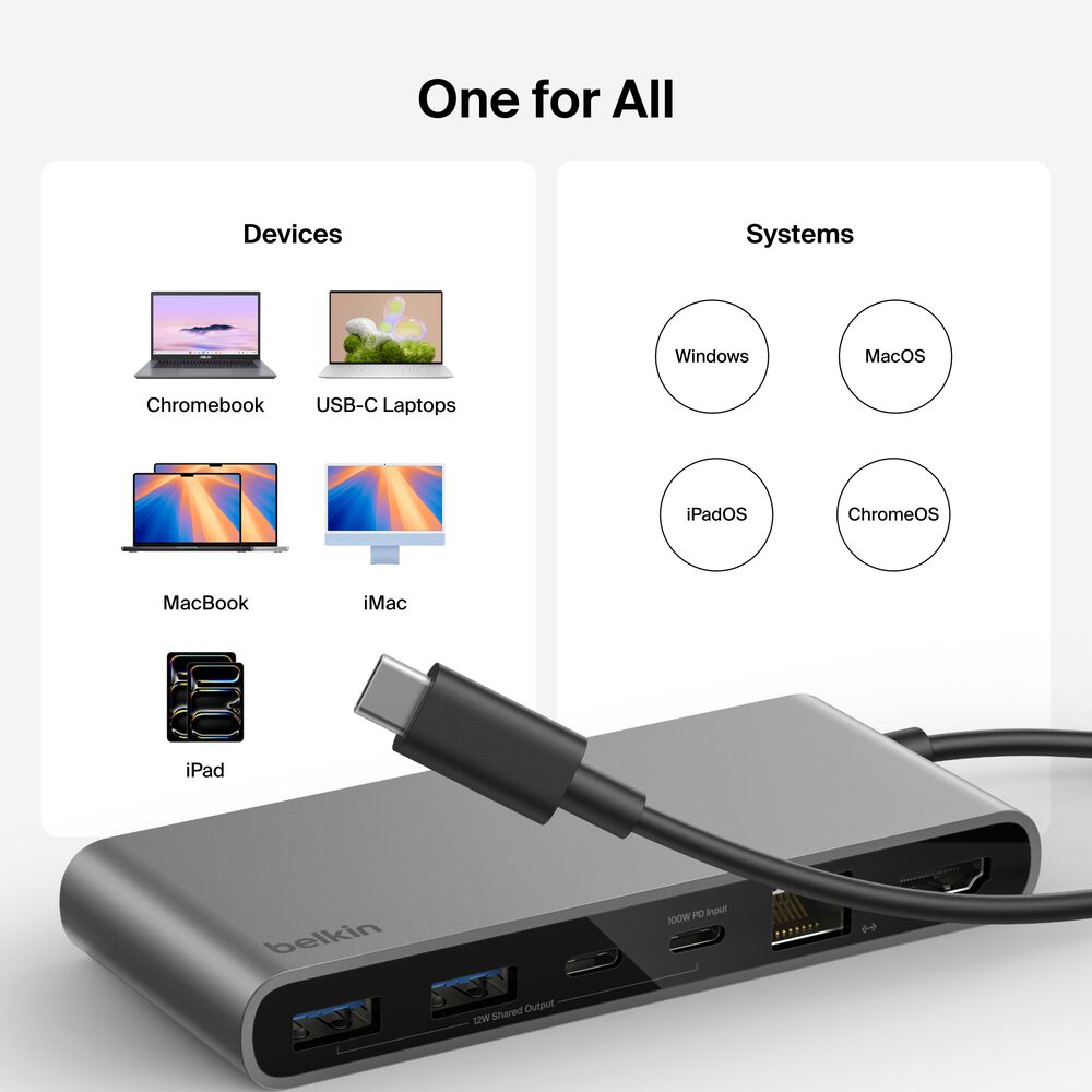8-Port USB-C Hub with 2.5Gb Ethernet, Space Gray, hi-res