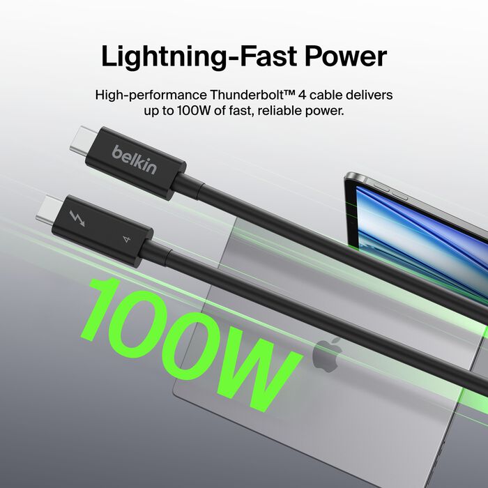 Thunderbolt 4 Cable, 1M, Passive, Black, hi-res