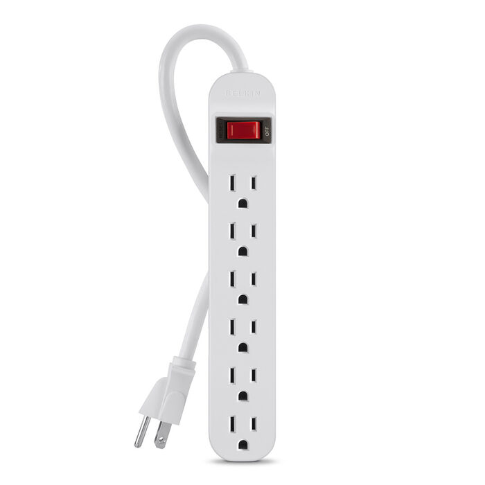 WELTRON - 6-Outlet Surge Protector Power Strips