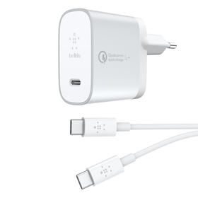 BOOST↑CHARGE™ USB-C™ 가정용 충전기 + 케이블(Quick Charge™ 4+ 포함), Silver, hi-res