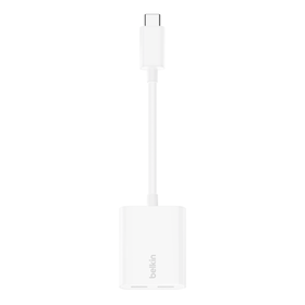 USB-C Audio + Charge Adapter, White, hi-res