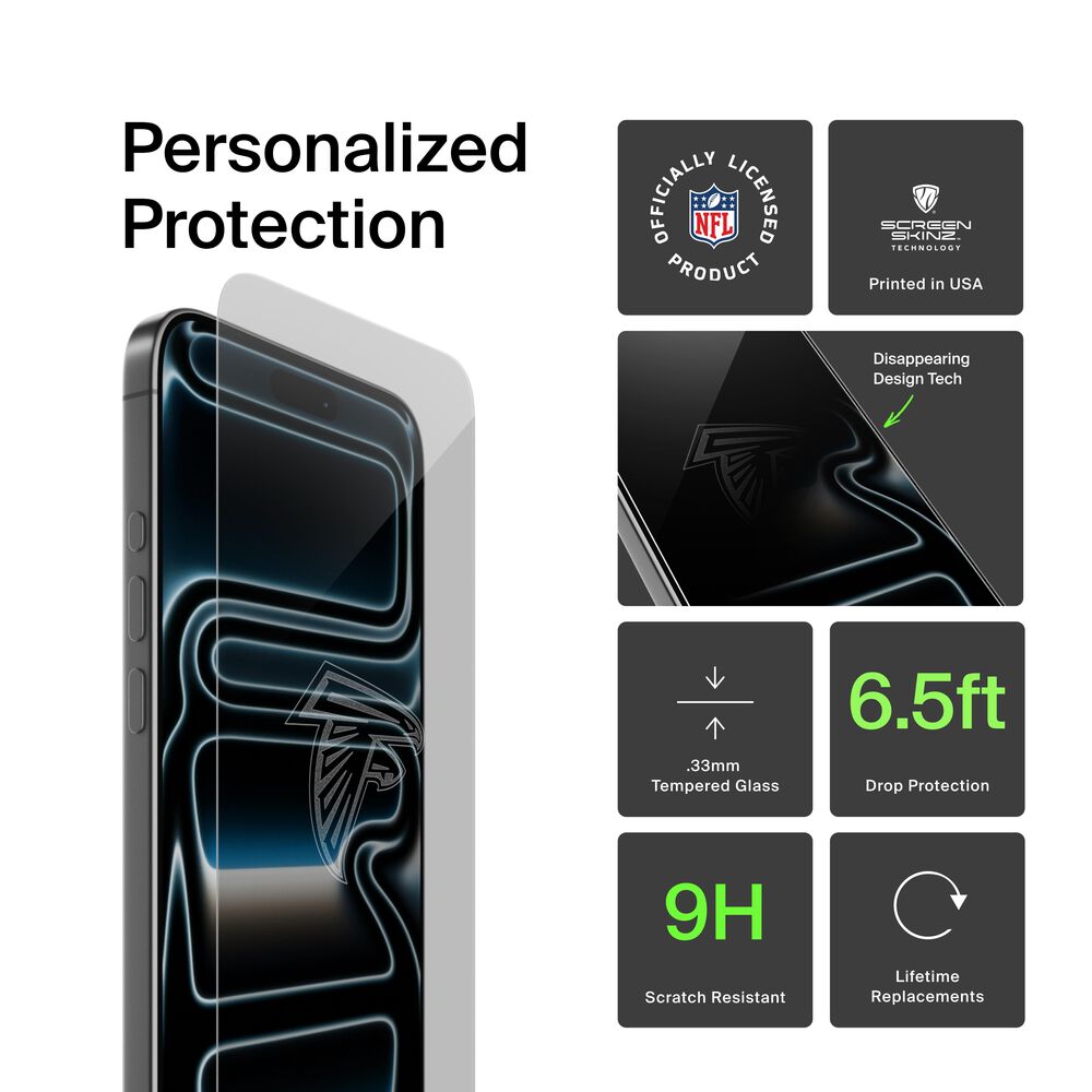 Atlanta Falcons Custom Glass Screen Protector, , hi-res