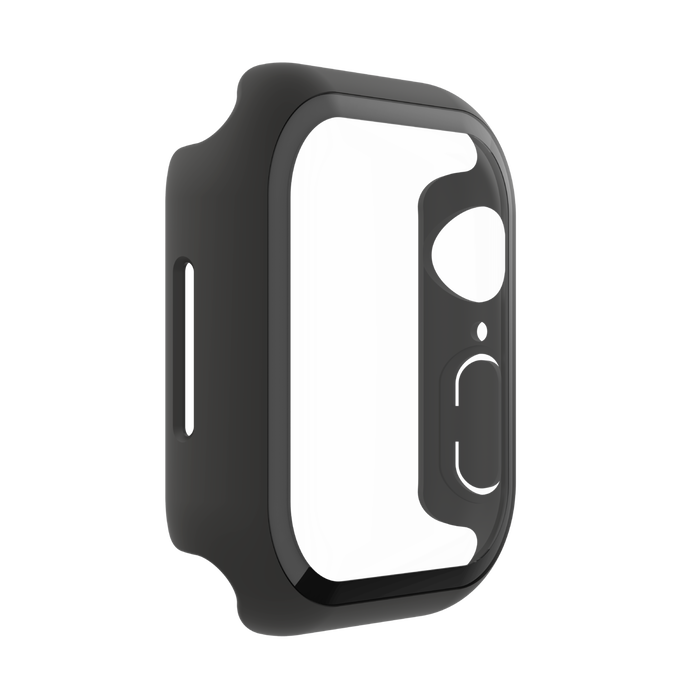 TemperedCurve 2 合 1 Apple Watch Series 9/8/7/6/5/4/SE屏幕保护膜配备保护壳, 黑色, hi-res