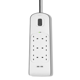 2.4 Amp USB Charging 6-outlet Surge Protection Strip