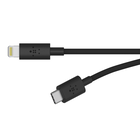USB-C Cable with Lightning Connector, Black, hi-res