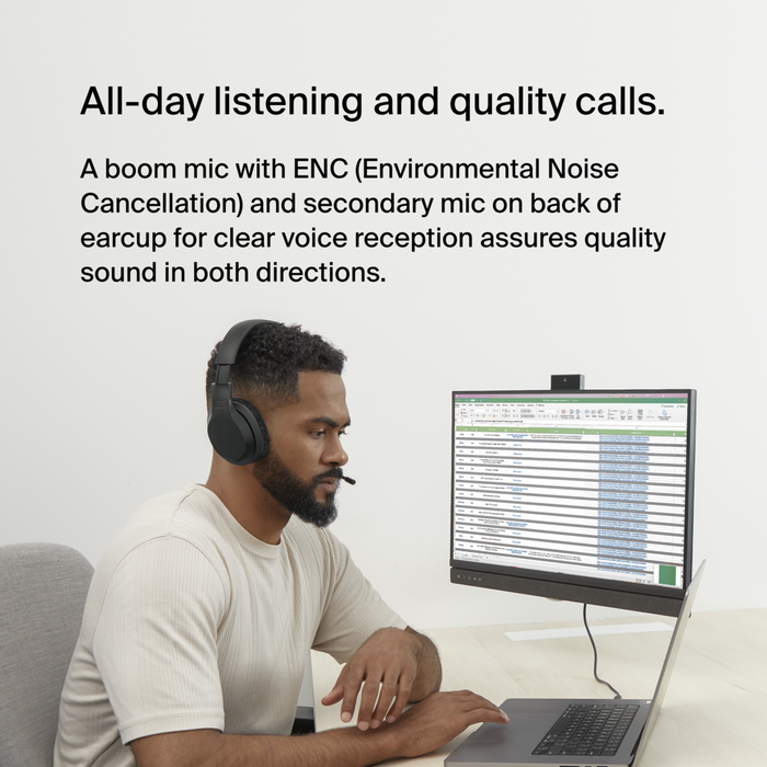 Wireless Over the Ear Headphones w Built In Microphone Belkin US