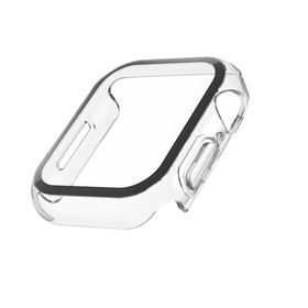 TemperedCurve 2-in-1 Treated Screen Protector + Bumper for Apple Watch for Apple Watch Series 9/8/7/6/5/4/SE, Clear, hi-res