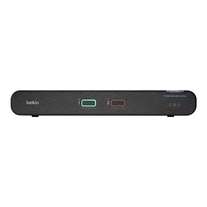 Universal 2nd Gen Secure KVM Switch, 2-Port Single Head No CAC, Zwart, hi-res