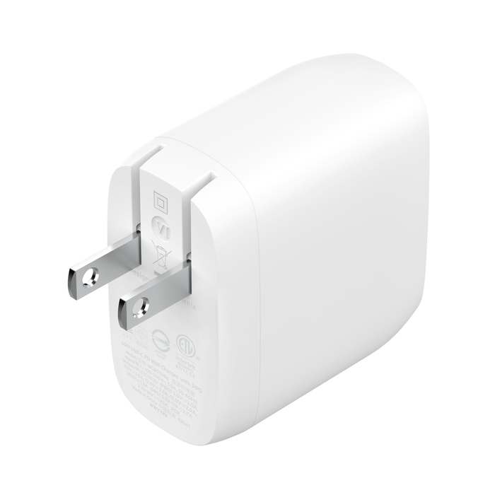 Belkin BoostCharge - Cargador de pared dual USB-C con PPS de 60 W para  Apple iPhone, iPad, Samsung Galaxy, Google Pixel, compatible con cable  USB-C a