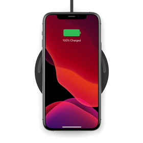 10W Wireless Charging Pad + QC 3.0 Wall Charger + Cable, Black, hi-res