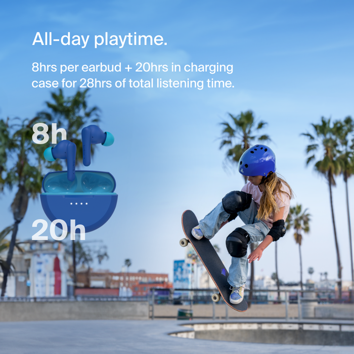 Wireless Earbuds for Kids, Blue, hi-res