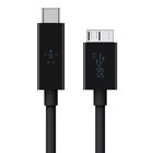 USB 3.1 USB-C™ 轉 Micro-B 線纜（USB Type-C™）, Black, hi-res