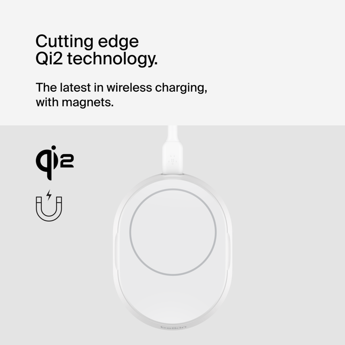 Convertible Magnetic Wireless Charging Stand with Qi2 15W, White, hi-res
