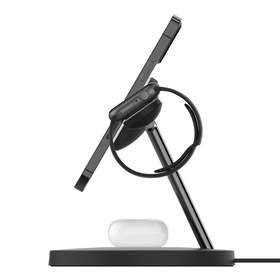 Station de recharge 3-en-1 avec MagSafe (15 W), Noir, hi-res