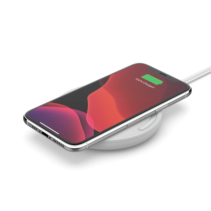 15W Wireless Charging Pad + 24W Wall Charger, White, hi-res