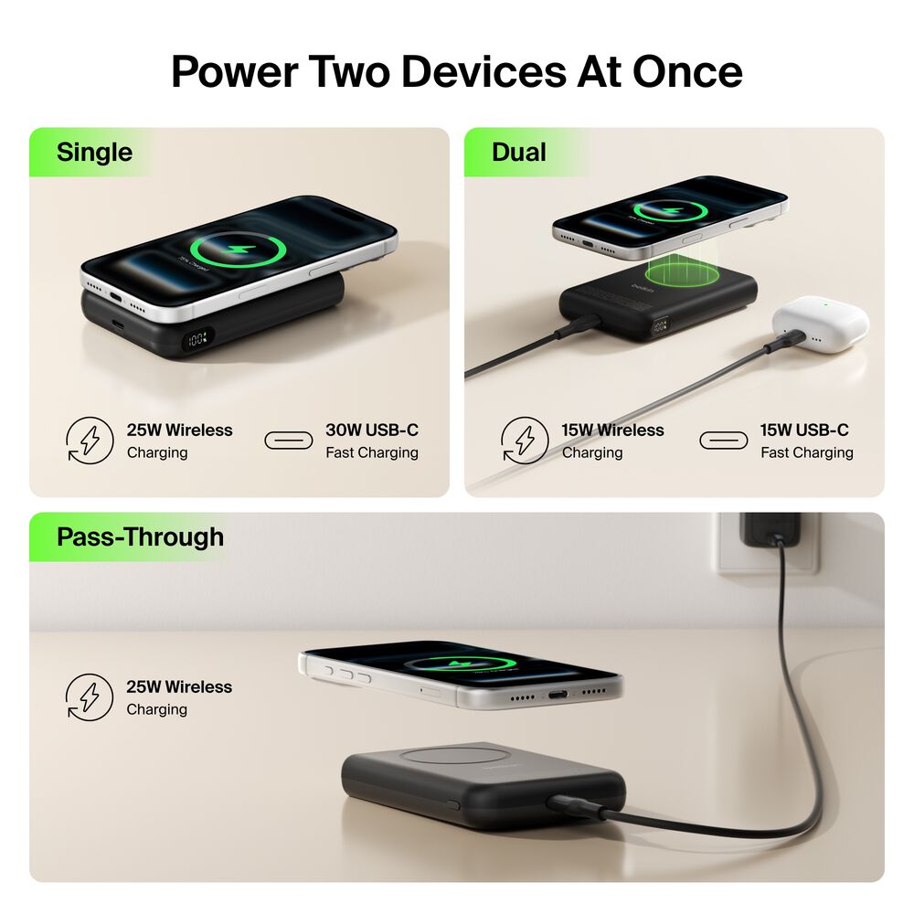Power Bank 10K with Magnetic Ring, Black, hi-res