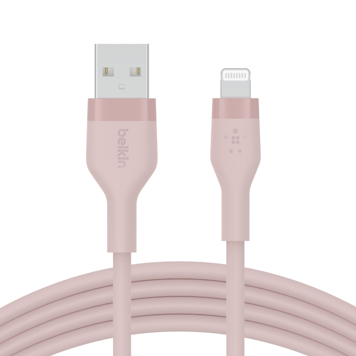 C&acirc;ble USB-A avec connecteur Lightning, Rose, hi-res